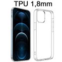 CUSTODIA per APPLE IPHONE 12, IPHONE 12 PRO (6.1") IN GEL TPU SILICONE 1,8mm TRASPARENTE