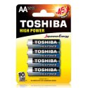 BATTERIE STILO AA LR6 MN1500 HIGH POWER - 4 PEZZI TOSHIBA BLISTER