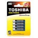 BATTERIE MINISTILO AAA LR03 MN2400 HIGH POWER - 4 PEZZI TOSHIBA BLISTER