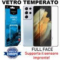 PELLICOLA per SAMSUNG GALAXY S21 ULTRA 5G (SM-G998B) - VETRO TEMPERATO FULL FACE 3D 9H 0,33mm CON CORNICE COLORE NERO MYSCREEN