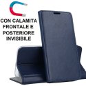 CUSTODIA per SAMSUNG GALAXY A20s (SM-A207F) - FLIP ORIZZONTALE SIMILPELLE CON CHIUSURA MAGNETICA INVISIBILE E INTERNO IN TPU BLU