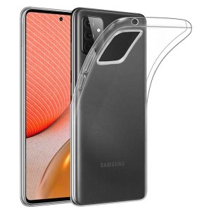 CUSTODIA per SAMSUNG GALAXY A72 5G (SM-A726B), GALAXY A72 4G (SM-A725F) IN GEL TPU SILICONE TRASPARENTE