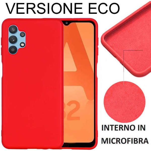 CUSTODIA per SAMSUNG GALAXY A32 5G SILICONE EFFETTO SOFT TOUCH ED INTERNO IN MICROFIBRA ROSSO VERSIONE ECONOMICA - ATTENZIONE..