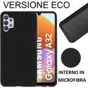 CUSTODIA per SAMSUNG GALAXY A32 4G SILICONE EFFETTO SOFT TOUCH ED INTERNO IN MICROFIBRA NERO VERSIONE ECONOMICA - ATTENZIONE..