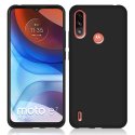 CUSTODIA per MOTOROLA MOTO E7 POWER, MOTO E7i POWER IN GEL TPU SILICONE SLIM COLORE NERO SATINATO