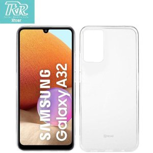 CUSTODIA per SAMSUNG GALAXY A32 4G (A325F) GEL TPU SILICONE TRASPARENTE ALTA QUALITA' ROAR COLORFUL BLISTER - ATTENZIONE..