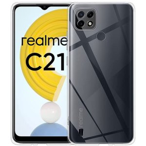 CUSTODIA per REALME C21 - IN GEL TPU SILICONE TRASPARENTE