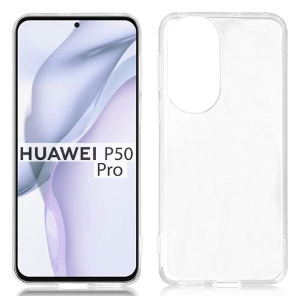 CUSTODIA per HUAWEI P50 PRO - IN GEL TPU SILICONE TRASPARENTE