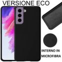 CUSTODIA per SAMSUNG GALAXY S21 FE 5G (SM-G990B) IN GEL TPU SILICONE EFFETTO SOFT TOUCH CON INTERNO IN MICROFIBRA COLORE NERO