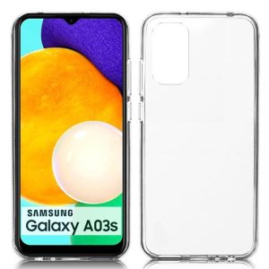 CUSTODIA per SAMSUNG GALAXY A03s (SM-A037F) - IN GEL TPU SILICONE TRASPARENTE