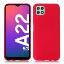 CUSTODIA per SAMSUNG GALAXY A22 5G (SM-A226B) - IN GEL TPU SILICONE SLIM COLORE ROSSO SATINATO - ATTENZIONE..