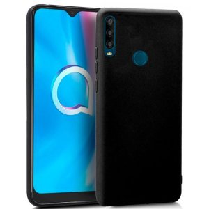 CUSTODIA per ALCATEL 1SE 2020, 1SE LITE EDITION 2021 - IN GEL TPU SILICONE SLIM COLORE NERO SATINATO