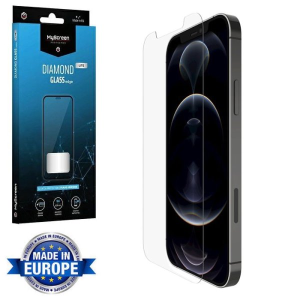 PELLICOLA per APPLE IPHONE 12 PRO MAX (6.7") - PROTEGGI DISPLAY IN VETRO TEMPERATO 9H 0,33mm MYSCREEN DIAMOND LITE BLISTER