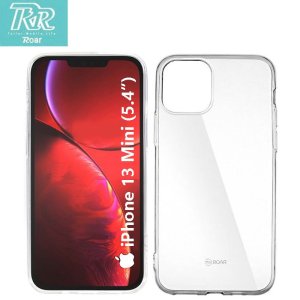 CUSTODIA per APPLE IPHONE 13 MINI (5.4") IN GEL TPU SILICONE TRASPARENTE ALTA QUALITA' ROAR COLORFUL BLISTER