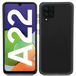 CUSTODIA per SAMSUNG GALAXY A22 (SM-A225F) - IN GEL TPU SILICONE SLIM COLORE NERO SATINATO - ATTENZIONE..