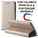 CUSTODIA per APPLE IPHONE 13 PRO (6.1") - FLIP ORIZZONTALE con CHIUSURA MAGNETICA INVISIBILE E INTERNO IN TPU COLORE ORO