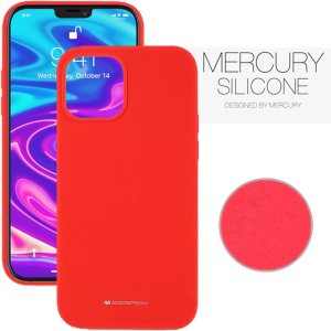 CUSTODIA per APPLE IPHONE 13 PRO (6.1") IN SILICONE CON INTERNO IN MICROFIBRA COLORE ROSSO ALTA QUALITA' MERCURY BLISTER