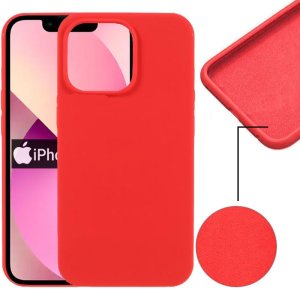 CUSTODIA per APPLE IPHONE 13 MINI (5.4") IN SILICONE CON EFFETTO SOFT TOUCH ED INTERNO IN MICROFIBRA ROSSO VERSIONE ECONOMICA