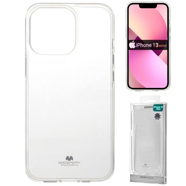 CUSTODIA per APPLE IPHONE 13 MINI (5.4") IN GEL TPU SILICONE TRASPARENTE ALTA QUALITA' MERCURY BLISTER