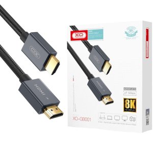 CAVO HDMI MASCHIO / HDMI MASCHIO 19 PIN VERSIONE 2.1 3D 8K ULTRA HD 60HZ CONNETTORI PLACCATI ORO - LUNGHEZZA 5MT NERO XO