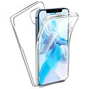 CUSTODIA per APPLE IPHONE 13 PRO MAX (6.7") - CON PARTE POSTERIORE RIGIDA + PARTE FRONTALE IN TPU SILICONE TRASPARENTE