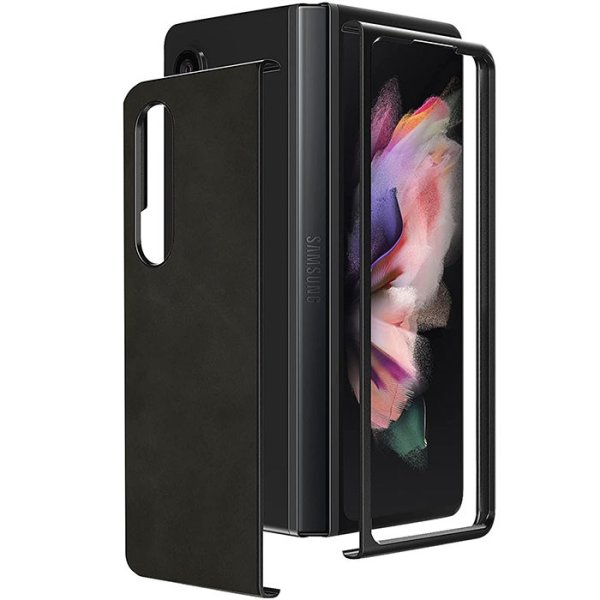 CUSTODIA per SAMSUNG GALAXY Z FOLD 3 5G (SM-F926)- COMPOSTA DA 1 PARTE RIGIDA + 1 BUMPER PER IL COVER SCREEN COLORE NERO