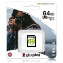 MEMORY CARD SECUR DIGITAL SD 64GB CLASSE 10 UHS-1 V10 CON VELOCITA' 100MB/s IN LETTURA SDS2/64GB KINGSTON BLISTER