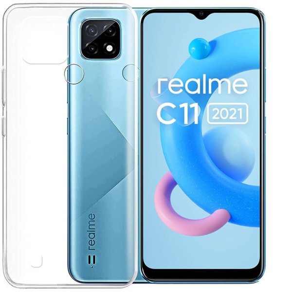 CUSTODIA per REALME C11 2021 - IN GEL TPU SILICONE TRASPARENTE - ATTENZIONE: Non compatibile con versione precedente!