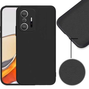 CUSTODIA per XIAOMI 11T (5G), 11T PRO (5G) IN SILICONE CON EFFETTO SOFT TOUCH ED INTERNO IN MICROFIBRA COLORE NERO ECO