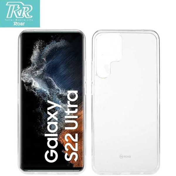 CUSTODIA per SAMSUNG GALAXY S22 ULTRA 5G (SM-S908B) IN GEL TPU SILICONE TRASPARENTE ALTA QUALITA' ROAR COLORFUL BLISTER