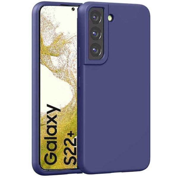 CUSTODIA per SAMSUNG GALAXY S22 PLUS 5G (SM-S906B) IN GEL TPU SILICONE SLIM COLORE BLU SATINATO