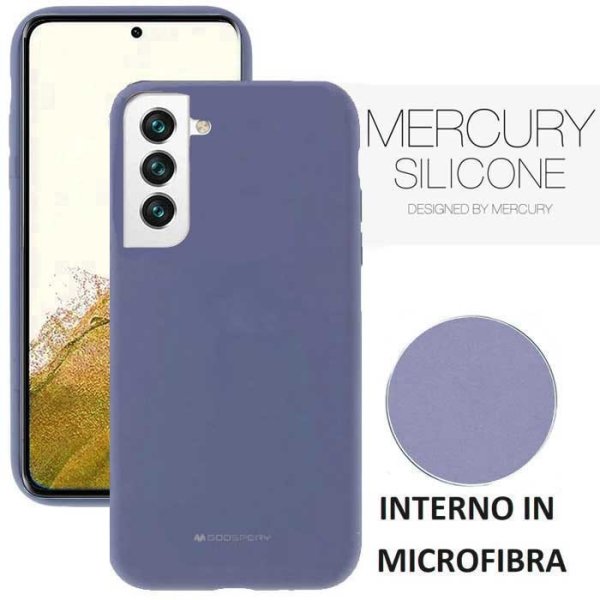 CUSTODIA per SAMSUNG GALAXY S22 PLUS 5G (S906B) - IN SILICONE CON INTERNO IN MICROFIBRA COLORE LAVANDA ALTA QUALITA' MERCURY