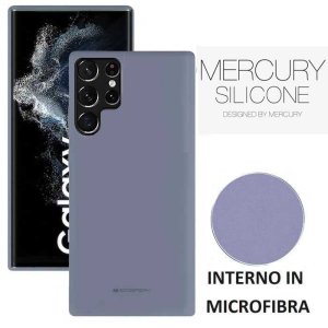 CUSTODIA per SAMSUNG GALAXY S22 ULTRA 5G (S908B) - IN SILICONE CON INTERNO IN MICROFIBRA COLORE LAVANDA ALTA QUALITA' MERCURY