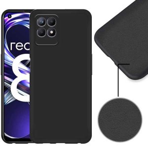 CUSTODIA per REALME 8i - SILICONE CON EFFETTO SOFT TOUCH ED INTERNO IN MICROFIBRA COLORE NERO VERSIONE ECO - ATTENZIONE...