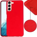 CUSTODIA per SAMSUNG GALAXY S22 5G IN GEL TPU SILICONE EFFETTO SOFT TOUCH - INTERNO IN MICROFIBRA COLORE ROSSO