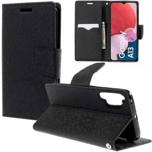 CUSTODIA per SAMSUNG GALAXY A13 4G (A135/A137) - FLIP ORIZZONTALE CON INTERNO IN TPU E STAND COLORE NERO - ATTENZIONE...