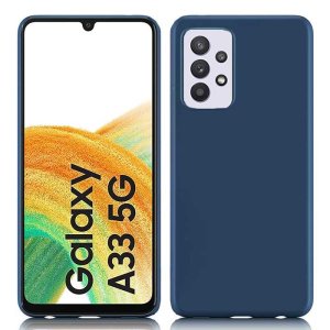 CUSTODIA per SAMSUNG GALAXY A33 5G (SM-A336) - IN GEL TPU SILICONE SLIM COLORE BLU SATINATO