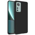 CUSTODIA per XIAOMI 12, 12X - IN GEL TPU SILICONE SLIM COLORE NERO SATINATO