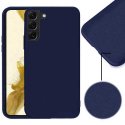 CUSTODIA per SAMSUNG GALAXY S22 PLUS 5G (S906B) SILICONE EFFETTO SOFT TOUCH - INTERNO IN MICROFIBRA COLORE BLU