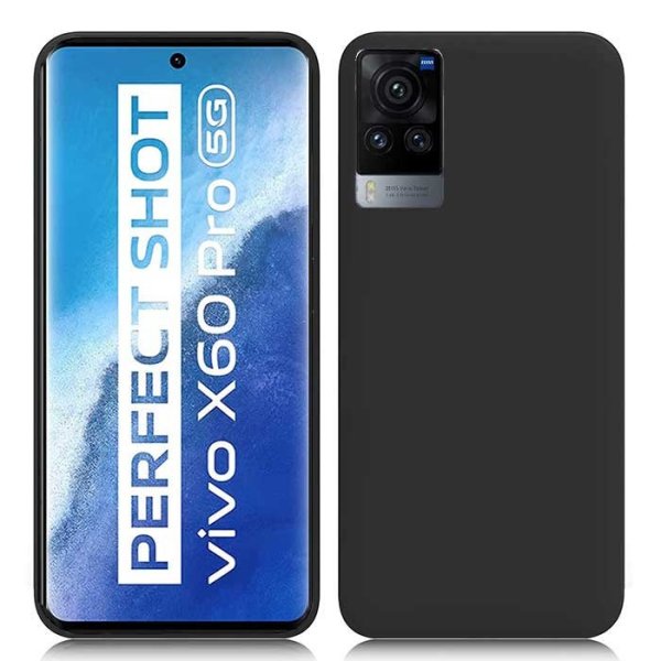 CUSTODIA per VIVO X60 PRO 5G - IN GEL TPU SILICONE SLIM COLORE NERO SATINATO