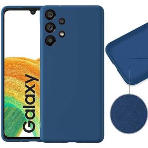 CUSTODIA per SAMSUNG GALAXY A33 5G (A336) IN SILICONE EFFETTO SOFT TOUCH CON INTERNO IN MICROFIBRA COLORE BLU