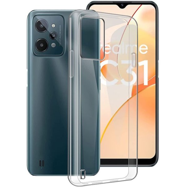 CUSTODIA per REALME C31 - IN GEL TPU SILICONE TRASPARENTE