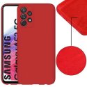 CUSTODIA per SAMSUNG GALAXY A53 5G (SM-A536U) IN SILICONE EFFETTO SOFT TOUCH CON INTERNO IN MICROFIBRA ROSSO