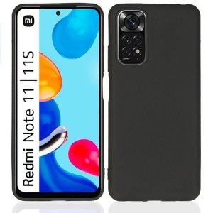 CUSTODIA per XIAOMI REDMI NOTE 11, REDMI NOTE 11S - IN GEL TPU SILICONE SLIM COLORE NERO SATINATO