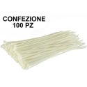 FASCETTE IN NYLON POLIAMMIDE PER CABLAGGIO MISURA 300X3,6mm CONFEZIONE 100 PEZZI COLORE BIANCO 59964H INLINE