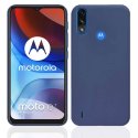 CUSTODIA per MOTOROLA MOTO E7 POWER, MOTO E7i POWER IN GEL TPU SILICONE SLIM COLORE BLU SATINATO