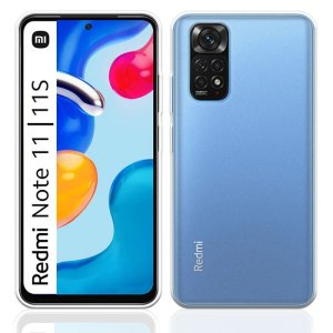 CUSTODIA per XIAOMI REDMI NOTE 11, REDMI NOTE 11S - IN GEL TPU SILICONE TRASPARENTE