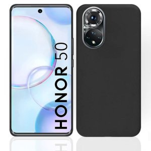 CUSTODIA per HUAWEI NOVA 9, HONOR 50 - IN GEL TPU SILICONE SLIM COLORE NERO SATINATO