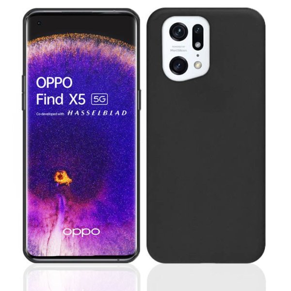 CUSTODIA per OPPO FIND X5 - IN GEL TPU SILICONE SLIM COLORE NERO SATINATO