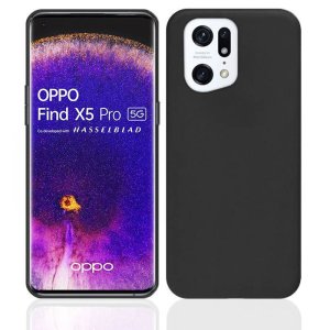 CUSTODIA per OPPO FIND X5 PRO - IN GEL TPU SILICONE SLIM COLORE NERO SATINATO